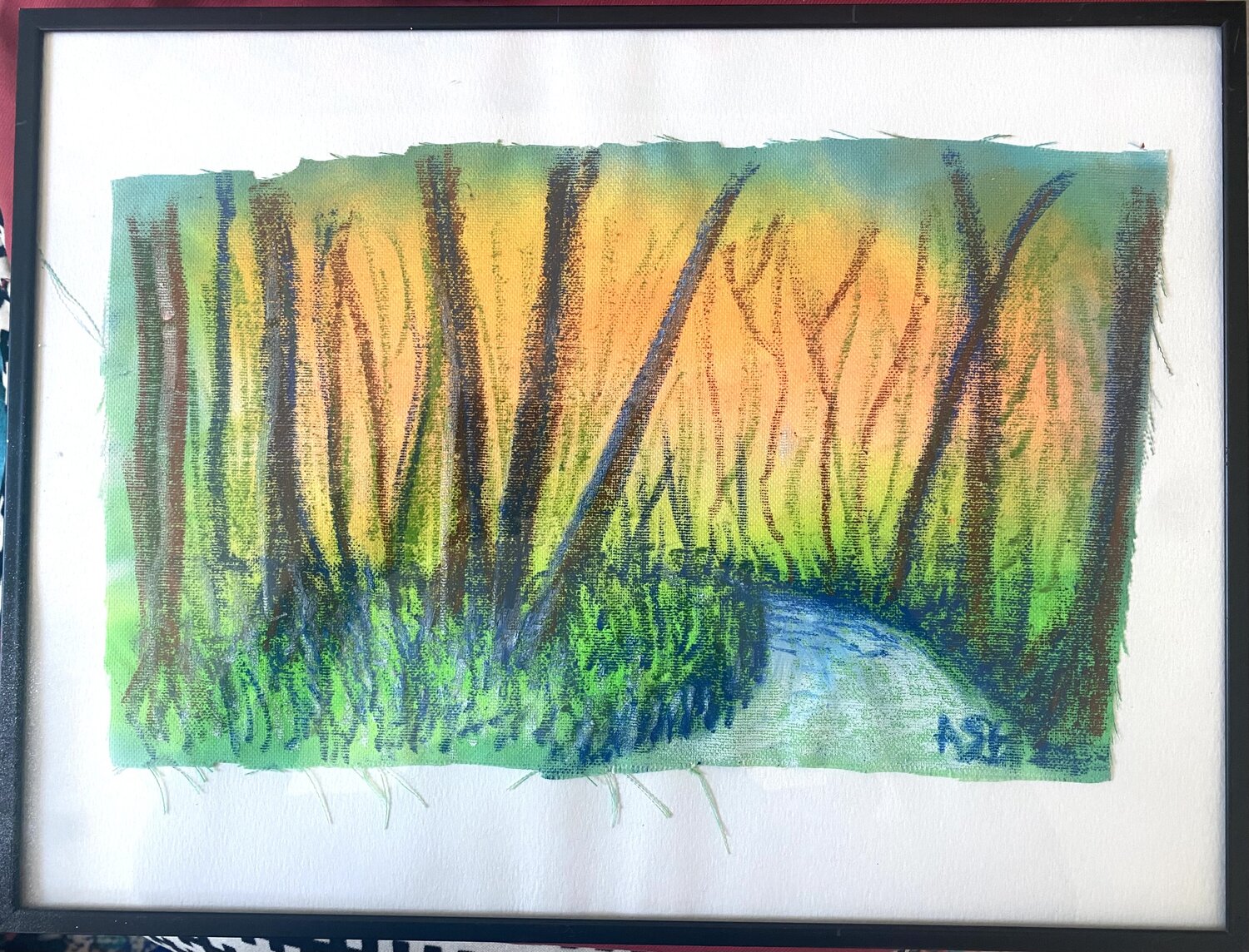 Trace de mes pas dans les bois Anne-Sophie A Bettembourg Disegno in vendita