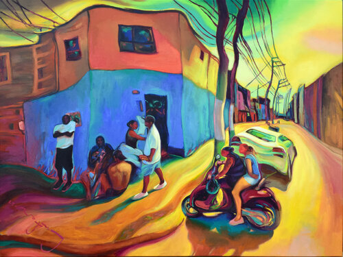 Mexico #2  (Mexican Triptych, left panel) von Alexander Lufer, Malerei kaufen auf Singulart