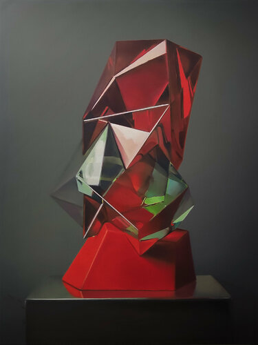 Red Pyramid de Alexander Lufer, Pintura a la venta en Singulart