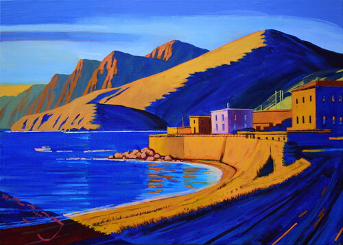 Earth Landscapes (Aurora Drive) di Alexander Lufer, Pittura in vendita su Singulart