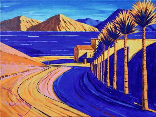 Earth Landscapes (Palm Grove) van Alexander Lufer, Schilderij te koop op Singulart