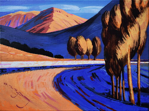 Earth Landscapes (Cicada Road) di Alexander Lufer, Pittura in vendita su Singulart