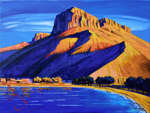 Earth Landscapes (Camping Park) di Alexander Lufer, Pittura in vendita su Singulart