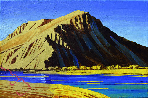 Earth Landscapes (Desert Island) van Alexander Lufer, Schilderij te koop op Singulart