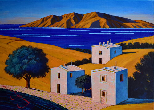 Earth Landscapes (New World) de Alexander Lufer, Pintura a la venta en Singulart