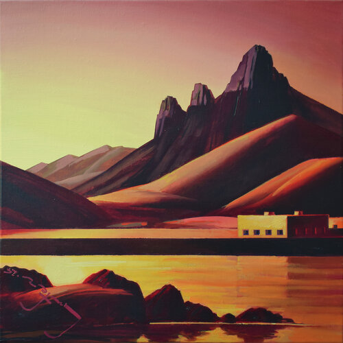 Earth Landscapes (August Evening) van Alexander Lufer, Schilderij te koop op Singulart