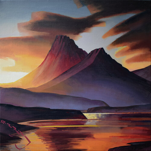 Earth Landscapes (Echo of Thunder) van Alexander Lufer, Schilderij te koop op Singulart