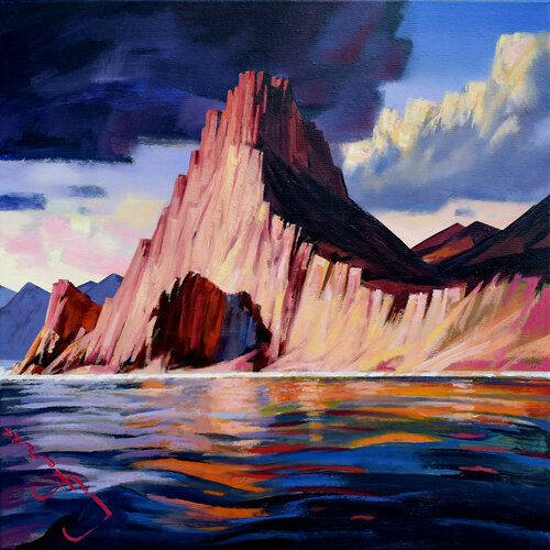 Earth Landscapes (Pink Rock) van Alexander Lufer, Schilderij te koop op Singulart