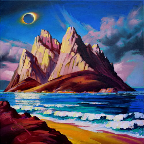 Earth Landscapes (Solar Eclipse) di Alexander Lufer, Pittura in vendita su Singulart
