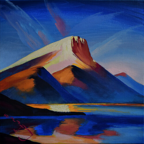 Earth Landscapes (Mountain Waves) van Alexander Lufer, Schilderij te koop op Singulart