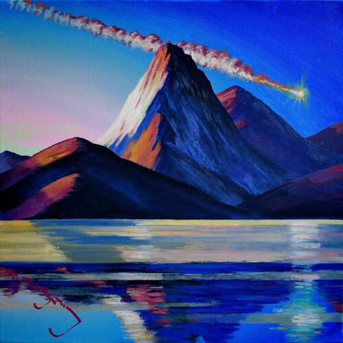 Earth Landscapes (Meteor) di Alexander Lufer, Pittura in vendita su Singulart
