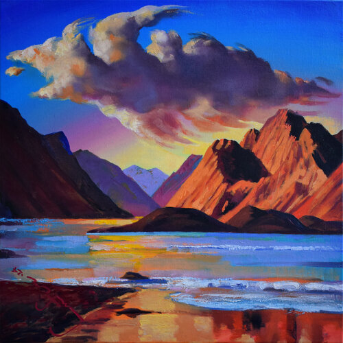 Earth Landscapes (Dragon's Flight) von Alexander Lufer, Malerei kaufen auf Singulart