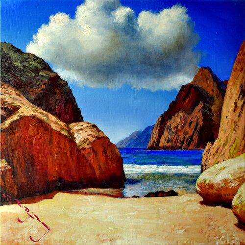 Earth Landscapes (Arrival) de Alexander Lufer, Pintura a la venta en Singulart
