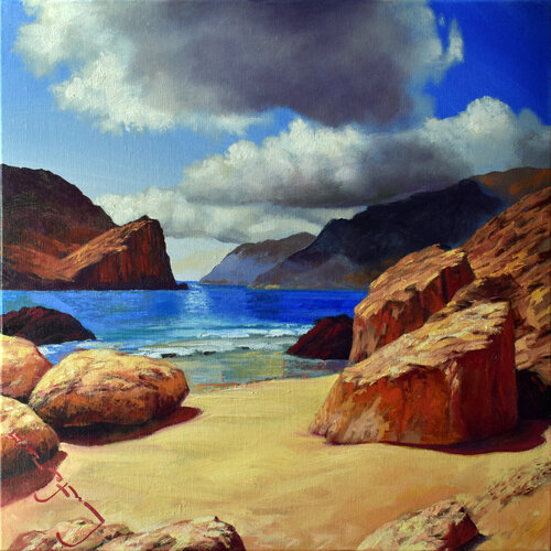 Earth Landscapes (Quiet Place) de Alexander Lufer, Pintura a la venta en Singulart