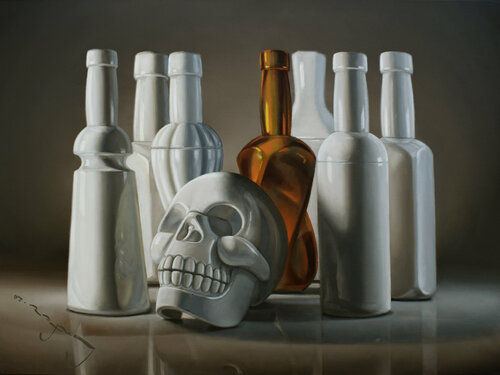 SEVEN BOTTLES OF RUM van Alexander Lufer, Schilderij te koop op Singulart