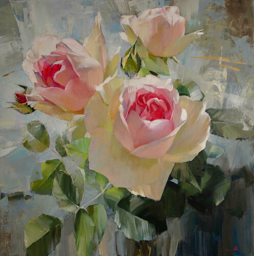 Roses bloom von Khodakivskyi Vasyl, Malerei kaufen auf Singulart