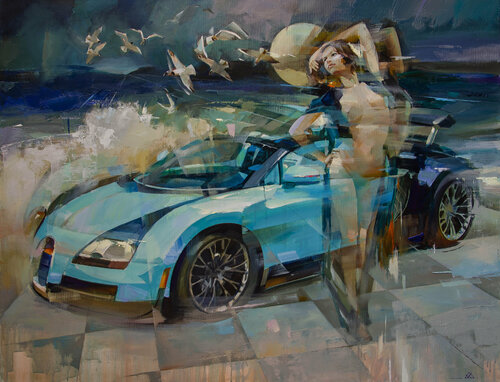 Mystery of the green wind van Khodakivskyi Vasyl, Schilderij te koop op Singulart