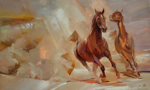 Through the storm by Khodakivskyi Vasyl, Painting for Sale on Singulart