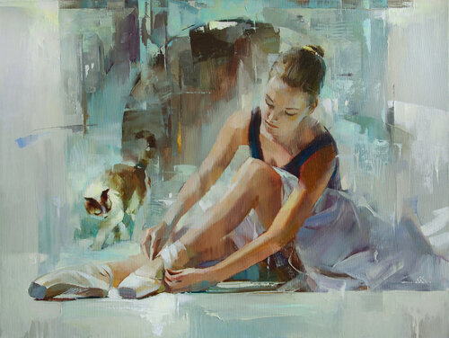 Dance lessons von Khodakivskyi Vasyl, Malerei kaufen auf Singulart