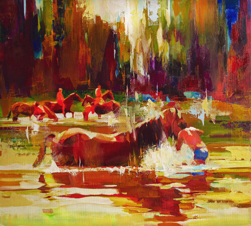 Summer holidays de Khodakivskyi Vasyl, Pintura a la venta en Singulart