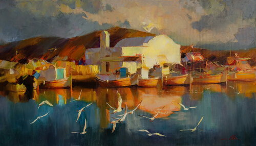 Warmth of the evening sun van Khodakivskyi Vasyl, Schilderij te koop op Singulart