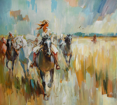 The melody of steppe wind von Khodakivskyi Vasyl, Malerei kaufen auf Singulart