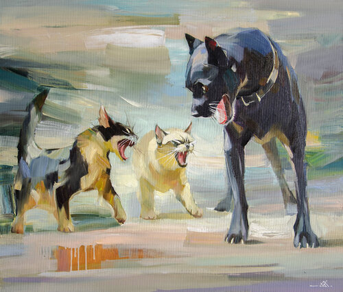 The Unexpected Guest par Khodakivskyi Vasyl, Peinture en vente sur Singulart