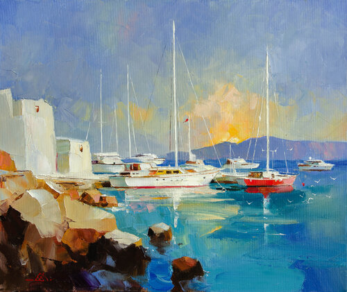 Whisper of the Turquoise Wind von Khodakivskyi Vasyl, Malerei kaufen auf Singulart