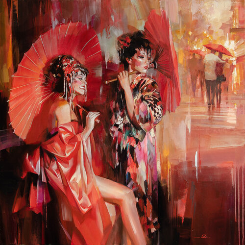 Night Butterflies de Khodakivskyi Vasyl, Pintura a la venta en Singulart