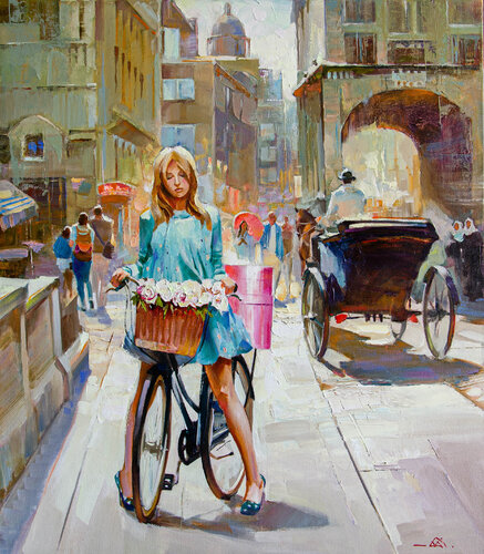 Parisian Morning di Khodakivskyi Vasyl, Pittura in vendita su Singulart