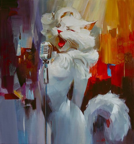 The Moment Before the Applause van Khodakivskyi Vasyl, Schilderij te koop op Singulart