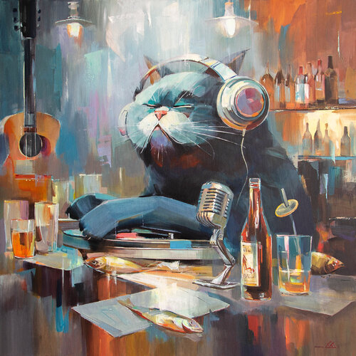 Bar Nocturne par Khodakivskyi Vasyl, Peinture en vente sur Singulart