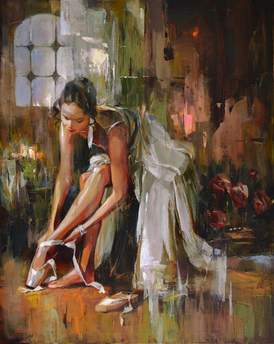 Behind the scenes di Khodakivskyi Vasyl, Pittura in vendita su Singulart