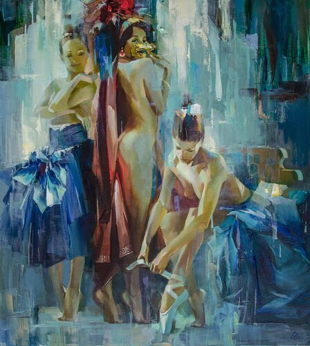 Dancers par Khodakivskyi Vasyl, Peinture en vente sur Singulart