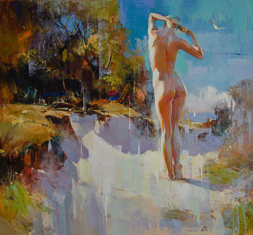 The memory of a carefree summer by Khodakivskyi Vasyl, Painting for Sale on Singulart
