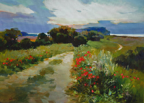 The road to the sea von Khodakivskyi Vasyl, Malerei kaufen auf Singulart