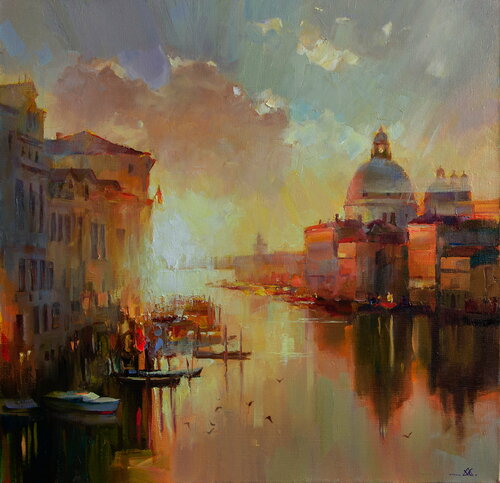 Morning over Venice par Khodakivskyi Vasyl, Peinture en vente sur Singulart