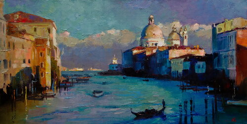 Venetian Canal par Khodakivskyi Vasyl, Peinture en vente sur Singulart