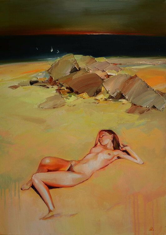 A lonely beach Khodakivskyi Vasyl