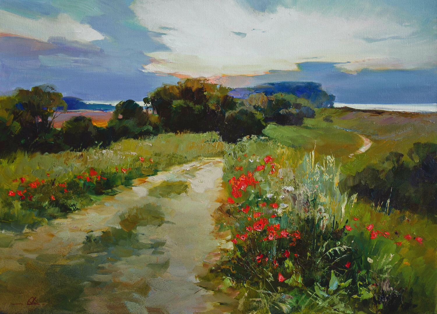 The road to the sea Khodakivskyi Vasyl Originalgemälde zu verkaufen