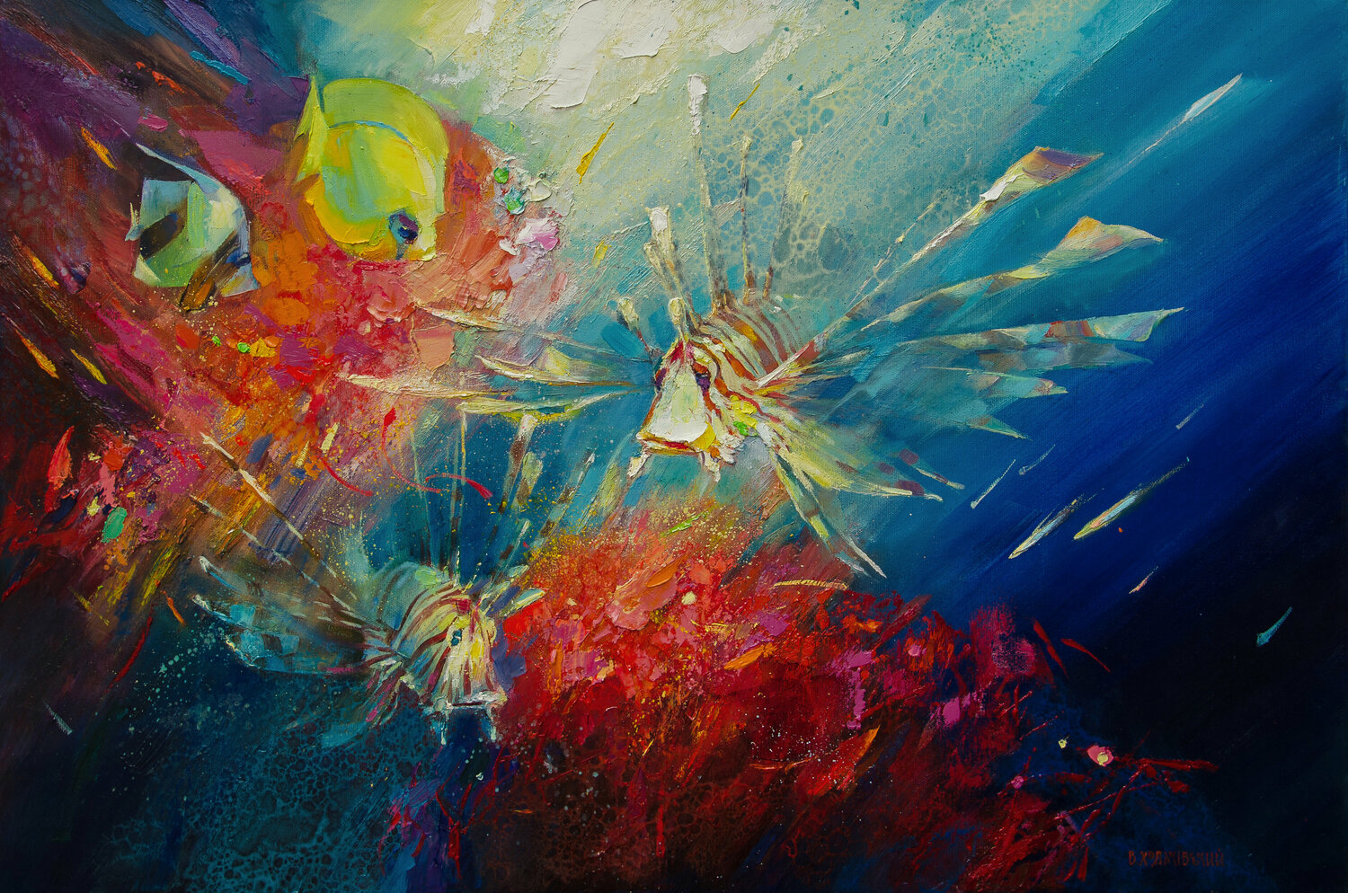 Red corals Khodakivskyi Vasyl Pintura original en venta