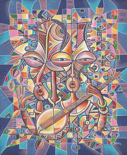 Banjo Players II - Giclée art print of musicians von Angu Walters, Fotografie kaufen auf Singulart