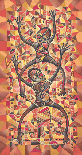 Dancers II - Giclée art print of African dancers de Angu Walters, Fotografía a la venta en Singulart