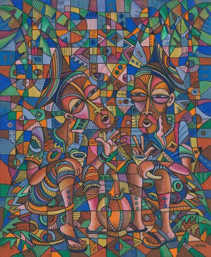 My Best Friend 8 painting from Africa von Angu Walters, Malerei kaufen auf Singulart