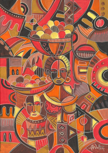 Fruit Sellers de Angu Walters, Pintura a la venta en Singulart