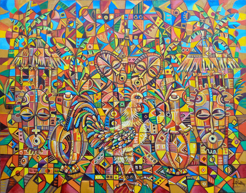 African Juju Society II de Angu Walters, Pintura a la venta en Singulart