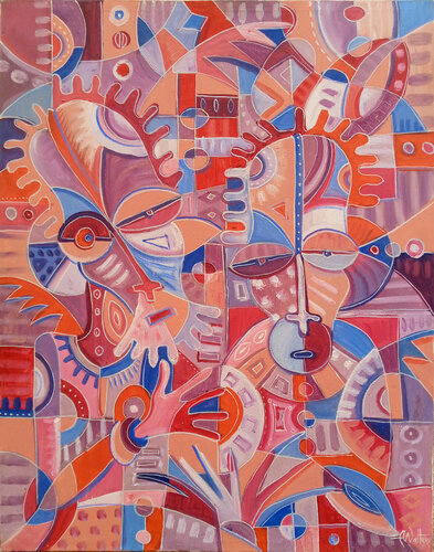 Just the Two of Us III van Angu Walters, Schilderij te koop op Singulart