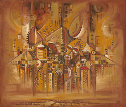 Home Sweet Home an original painting from Africa von Angu Walters, Malerei kaufen auf Singulart
