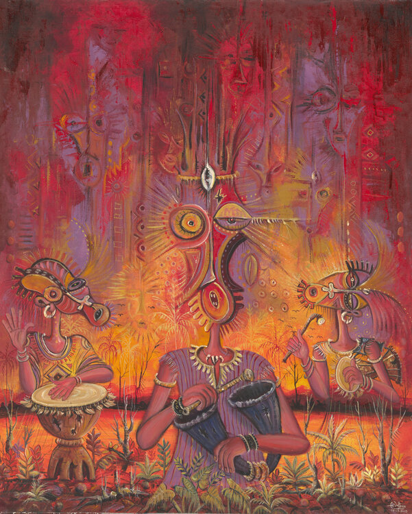 The Town Cryer II - Surreal giclée art print from Africa Angu Walters