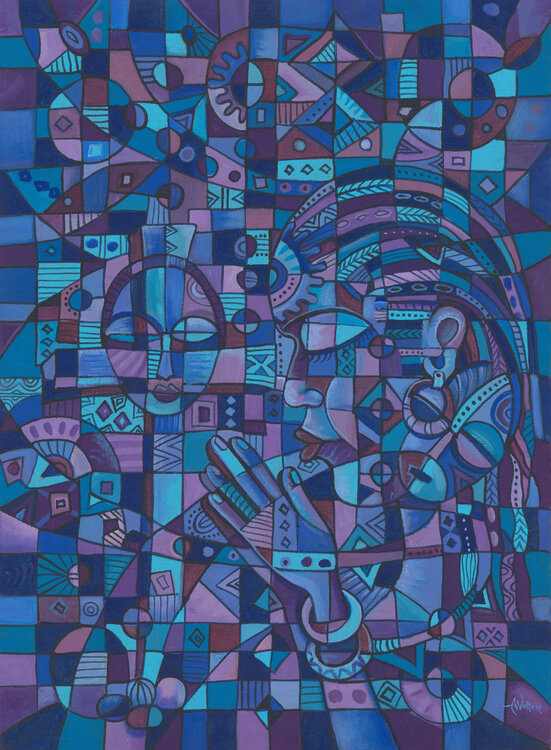 Prayer IV - Giclée print of African Christians Angu Walters